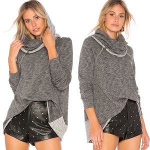 FREE PEOPLE BEACH Cocoon Cowl neck pullover top sweatshirt